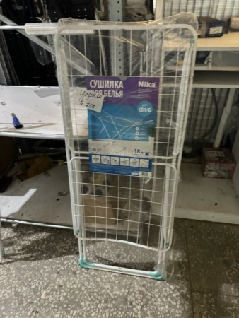 сушилка для белья ника 18 сб1 (белый), погнута , потертости , упаковка повреждена