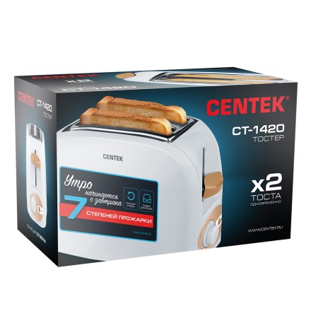 тостер centek ct-1420 белый