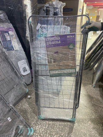 сушилка для белья ника 20 сб2 (серебряный), помятая, без упаковки, потертости