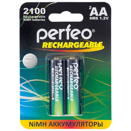 элемент питания perfeo aa2100mah-2bl (2 шт)