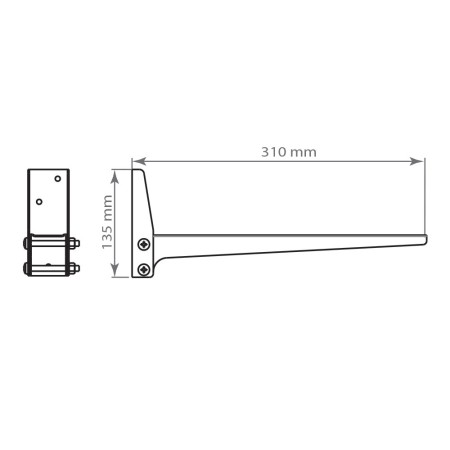 кронштейн для свч kromax micro-4 белый