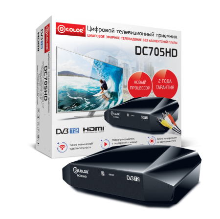 цифровая приставка d-color dc705hd