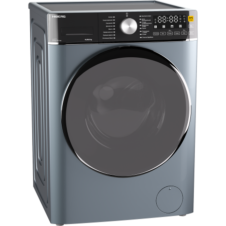 стиральная машина hiberg i-ddq8-10614 sd steam, inverter, с сушкой, темно-серый