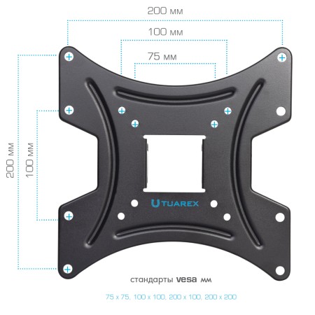 кронштейн tuarex alta-202 черный 15-43"