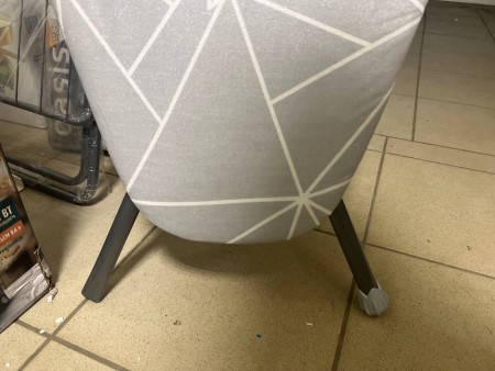 гладильная доска ника стайл1 тефлон (с линиями на сером), нет заглушек, замятие подставки под утюг 