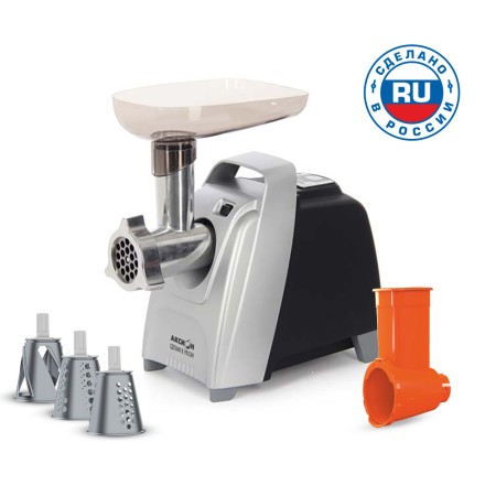 мясорубка аксион м 62.03 черный/серебристый