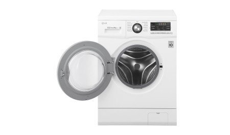 стиральная машина lg f1096nd3 люк хром., белый
