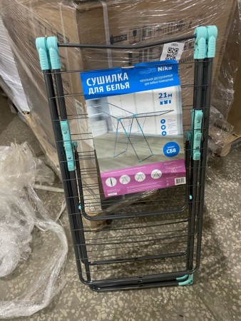 сушилка для белья ника 21 сб8 (серебряный), замятая на перекладине