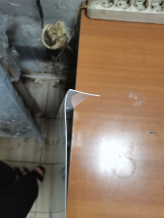 козырек сборный 1000*560, замятия карпуса, царапины, потертости 