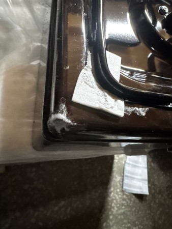 настольная газовая плита gefest 900 к17 коричневый, замятия, содрана краска, царапины