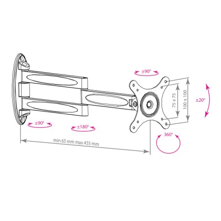 кронштейн kromax techno-11 черный 10-32"