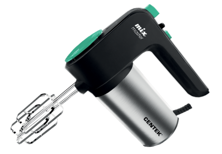 миксер centek ct-1123 черный/сталь