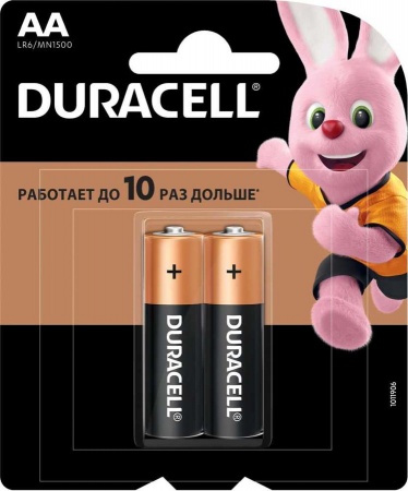 элемент питания duracell lr6-2bl basic cn