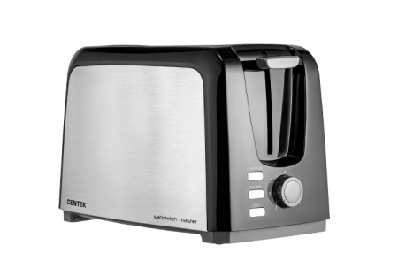 тостер centek ct-1429 черный/сталь