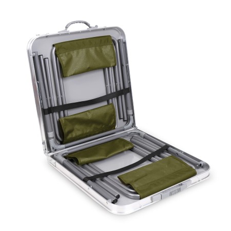 стол ника сст-к2 + 4 стула (хаки-хаки)