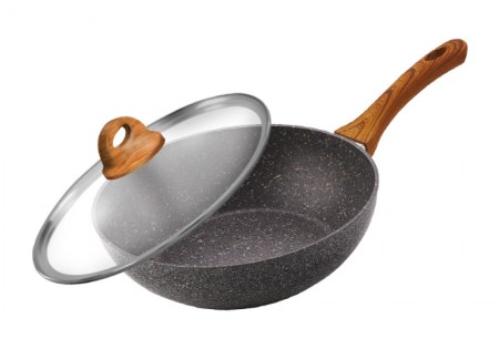 сковорода lara lr01-57-28 granit palermo wok