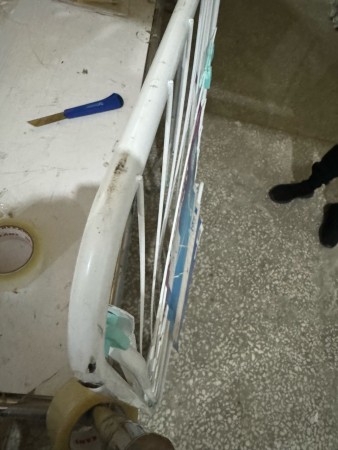 сушилка для белья ника 18 сб1 (белый), погнута , потертости , упаковка повреждена