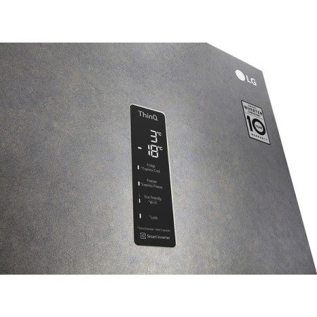 холодильник lg ga-b509 mcum мрамор серебристый