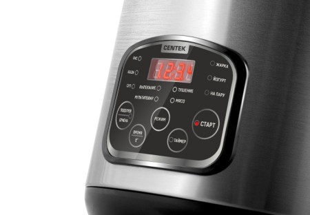 мультиварка centek ct-1490 черный/сталь