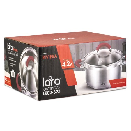 кастрюля lara lr02-321 2,4л