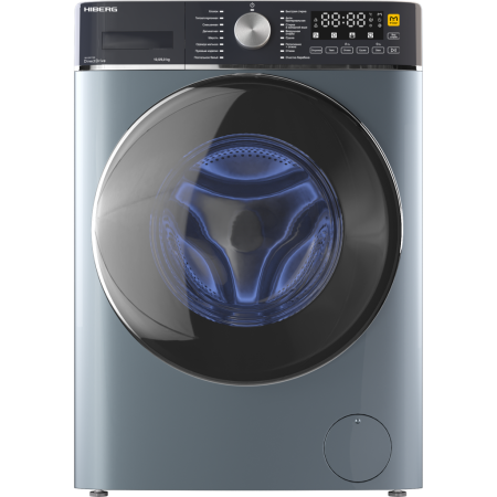 стиральная машина hiberg i-ddq8-10614 sd steam, inverter, с сушкой, темно-серый
