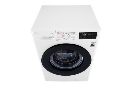стиральная машина lg f4m5ts6w steam, черный люк