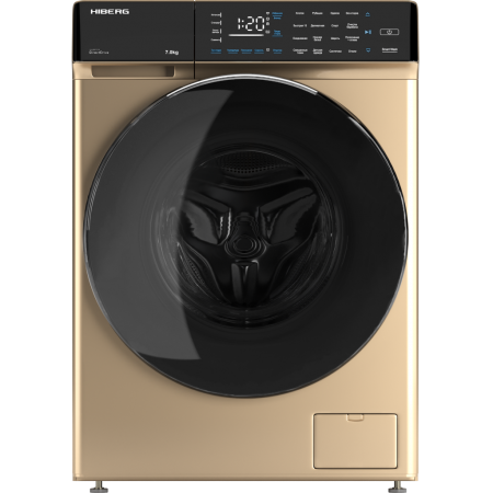 стиральная машина hiberg i-ddq9-712 g inverter, золото