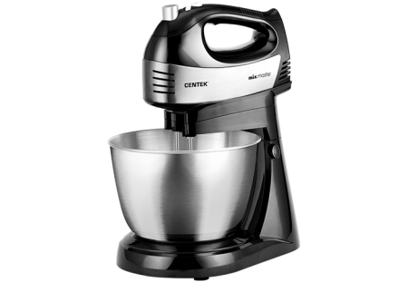 миксер centek ct-1124 черный/сталь