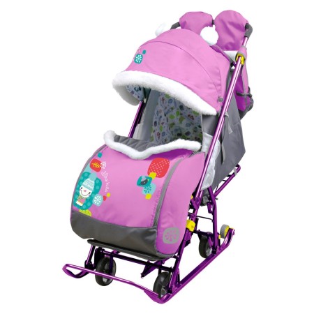 санки ника наши детки ндт5-1/6 со снеговиком орхидея