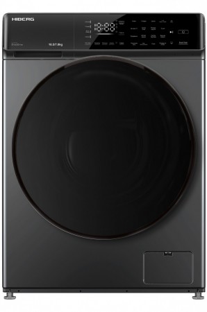 стиральная машина hiberg i-ddq9-10714 sd inverter, с сушкой, темно-серый