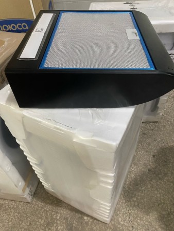 вытяжка gefest во 2501 к41 черный,  нет кнопок, небольшое замятие на фильтре