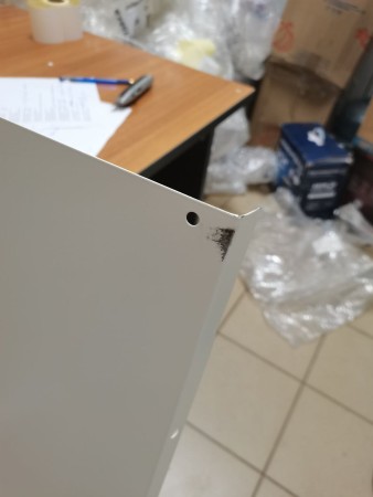 козырек ballu 1000*550, погнут, царапины, создрана краска