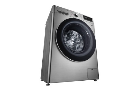 стиральная машина lg f2v5hs2s ai dd, steam, серебристый