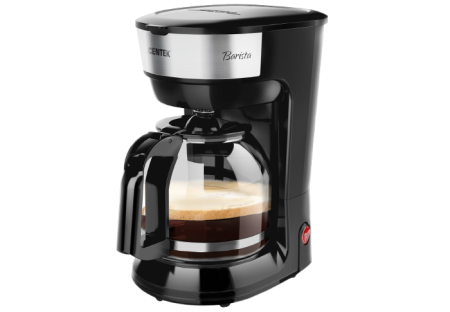 кофеварка centek ct-1147 черный/сталь