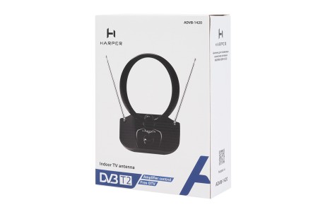телевиз. антенна harper advb-1420 dvb-t2 комнатная с усилителем