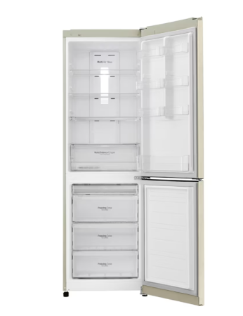 холодильник lg ga-b419 sehl бежевый, дисплей (190,7)