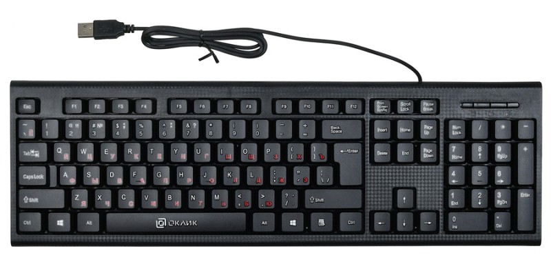 Клавиатура Oklick 120M USB черный