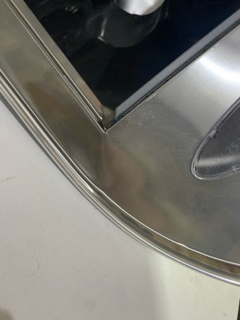 вытяжка akpo rondo turbo 50 мат. нерж., нет упаковки, вмятина на корпусе и фильтре