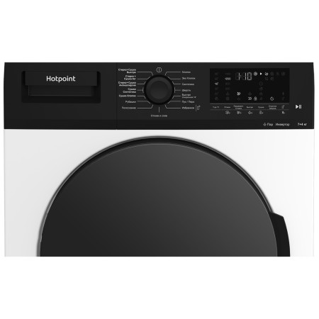 стиральная машина hotpoint-ariston wds 7448 c7s vbw inverter, steam, с сушкой