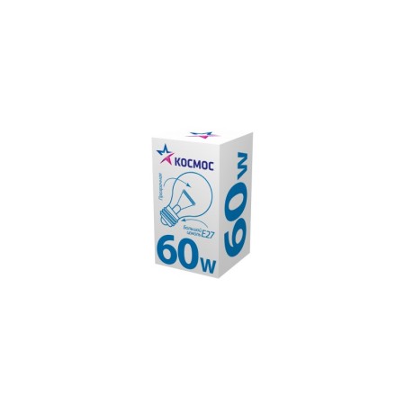 лампа накаливания космос экономик гофра накал станд(а50) пр 60 e27 (100)