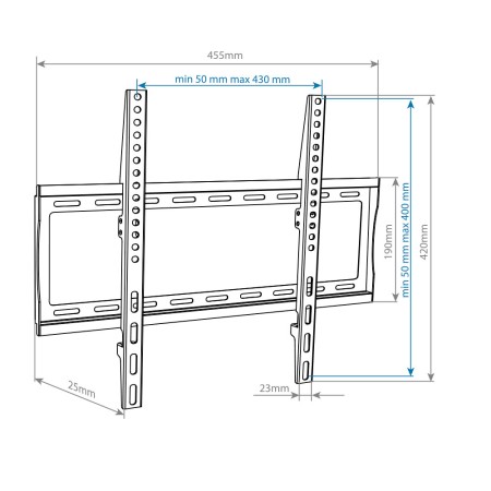 кронштейн arm media steel-3 черный 22-65"