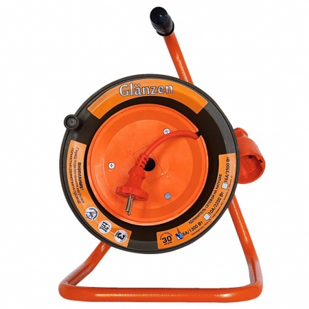 удлинитель силовой на катушке glanzen eb-30-010