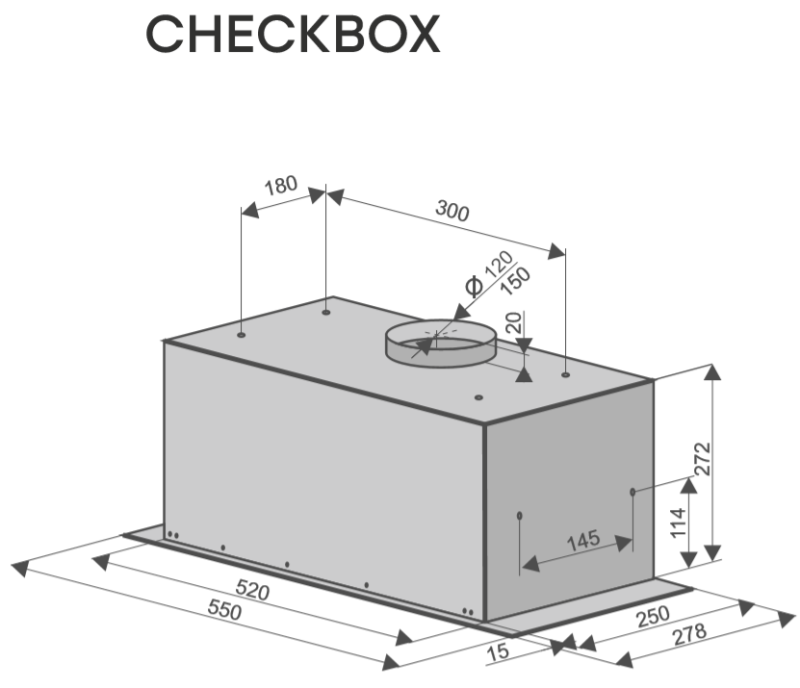 Вытяжка Konigin Checkbox Black 60