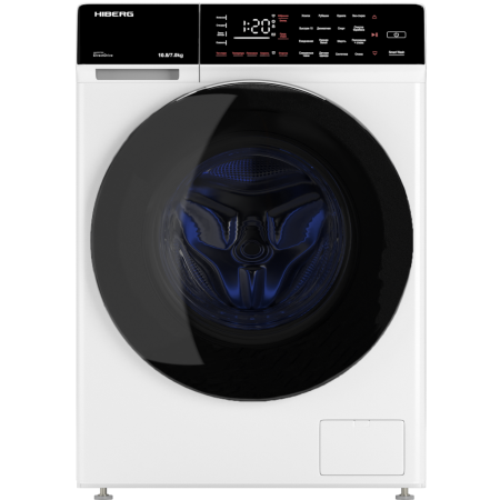 стиральная машина hiberg i-ddq9-10714 w inverter, с сушкой, белый