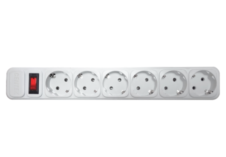 сетевой фильтр centek ct-8901-6-4,5 (белый)