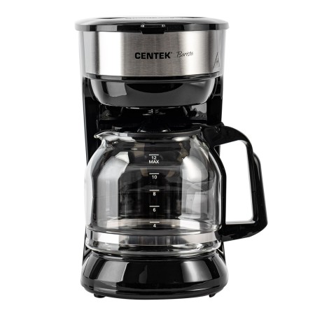 кофеварка centek ct-1147 черный/сталь