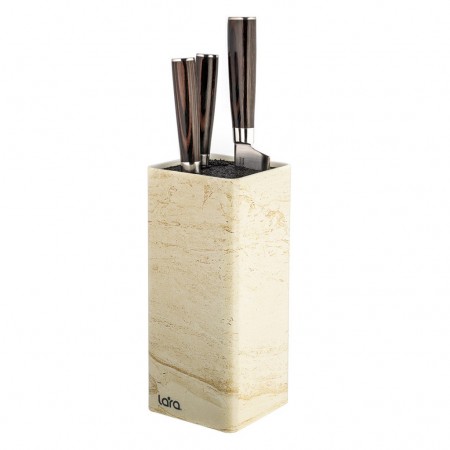 подставка для ножей lara lr05-102 beige