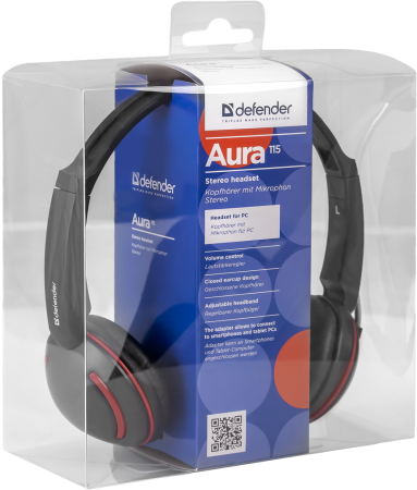 наушники-гарнитура defender aura 115 черный