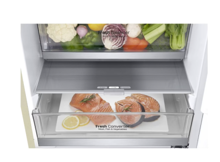 холодильник lg gc-b509 seum бежевый, дисплей (203,0)