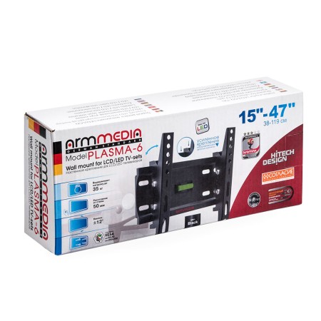 кронштейн arm media plasma-6 черный 15-47"